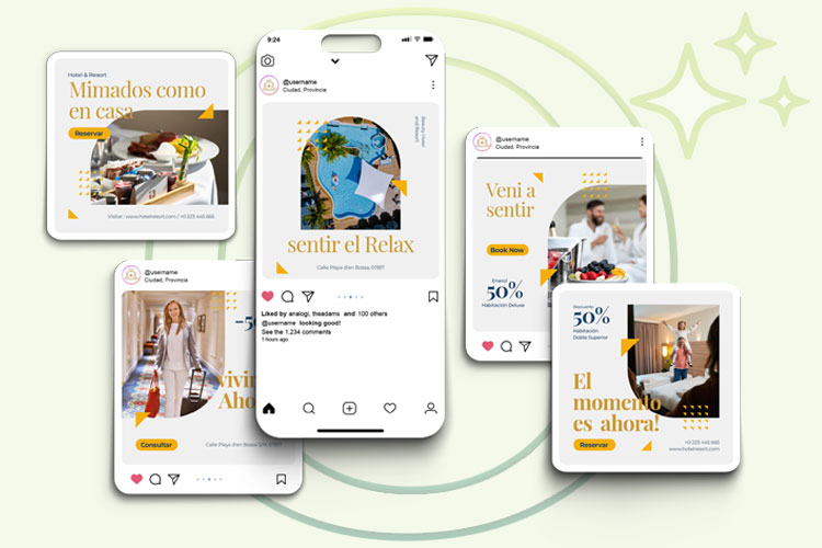 Publicaciones en Redes Sociales para alojamientos